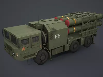 HQ-16B Anti Air Complex Low-poly 3D model