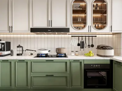 Kitchen Modern interior 77 3D model