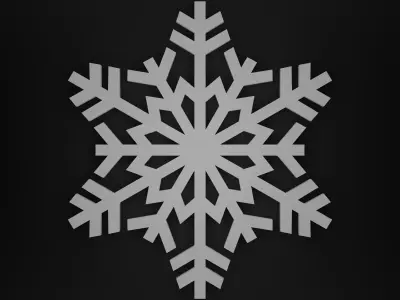 Snowflake Low-poly 3D model
