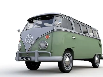 VOLKSWAGEN T1 SPLIT SCREEN 1967 3D model