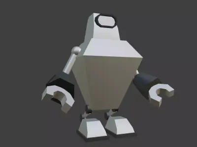 Cartoon Robot 04 of 05 Low-poly 3D model