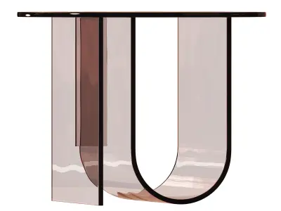 Living Room Acrylic Side Table 3D model