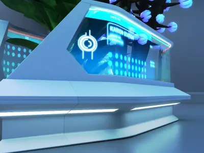 Sci-Fi tree plant decoration 3D model