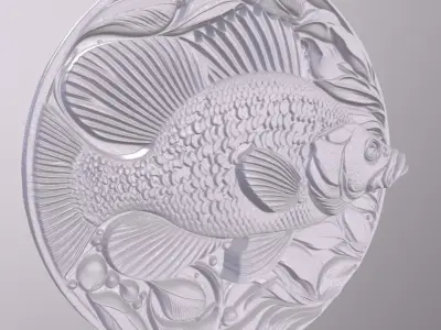 Crappie 4 basrelief for 3D printing 3D print model
