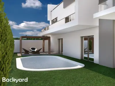 Modren luxury house  Low-poly 3D model