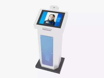 Face recognition kiosk Low-poly 3D model