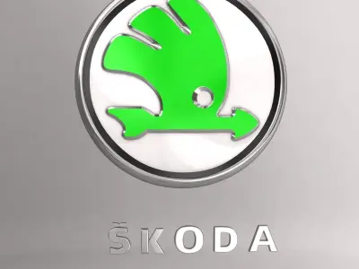 Skoda car logo keychain  3d model type 2 3D model
