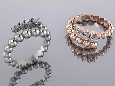 Jewelry Ring Gold 3D print model 31