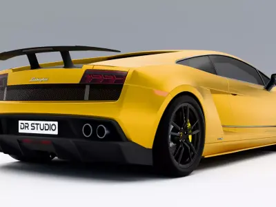 Lamborghini Gallardo 2007 Low-poly 3D model