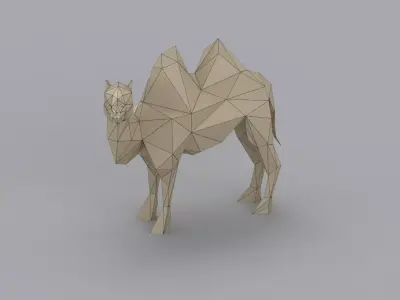 low-poly 3D printer model Camel Low-poly 3D model