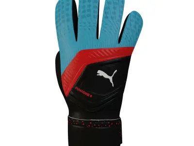 Puma One 4 Glove Blue 3D model