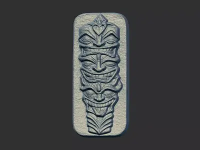 tiki frame decor  3D print model