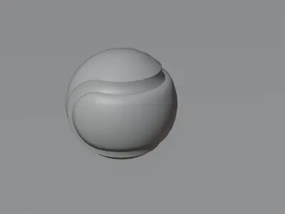Tennis court ball Low-poly 3D model