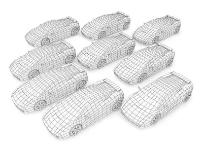 racing car Low-poly 3D model