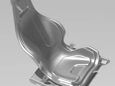 Highly Detailed Car Seat for Diecast Model and 3D Printing  3D print model
