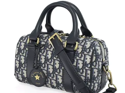 Dior Groove mini Bag Blue Low-poly 3D model