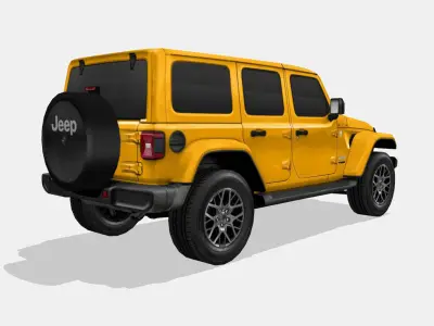 Jeep Wrangler 4xe 2021 Low-poly 3D model
