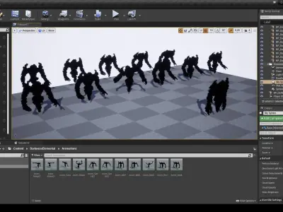 Darkness elemental low-poly game engine ready 3D model Low-poly 3D model