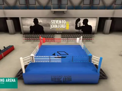 Boxing arena - fighting show 3D model