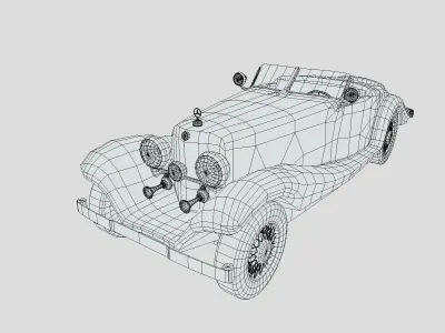 MercedesBenz 540K 1936 Low-poly 3D model