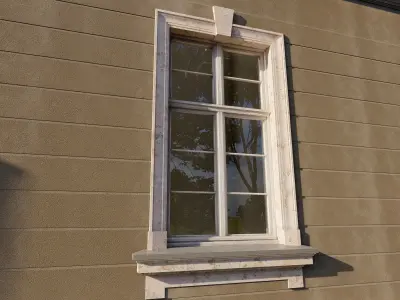 Classic window frame 3D model