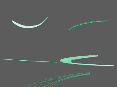 Track curb Low-poly 3D model