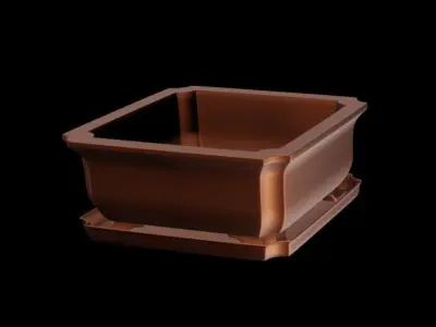 BONSAI POT SQUARE 006 3D print model