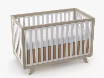 Baby Cribs v1 Low-poly 3D model