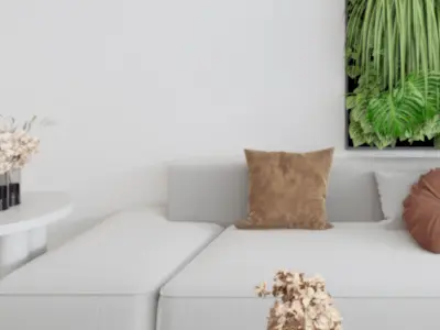 Green Modern Wall Planting 3D model