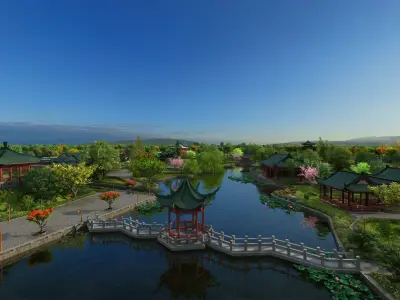 classical Chinese garden 3D model