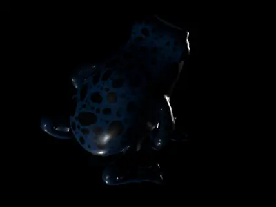 Poison Dart Frog Three colours 3D model