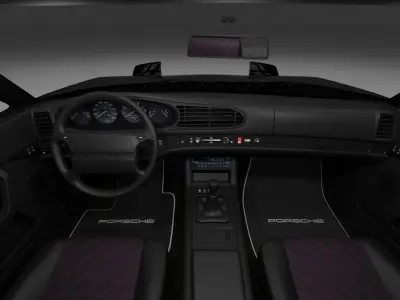 Porsche 944 with interior Pack 3D model