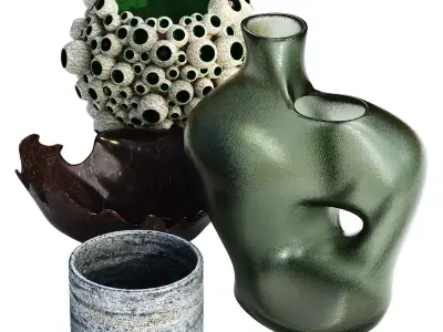 Vase decor Low-poly 3D model 24