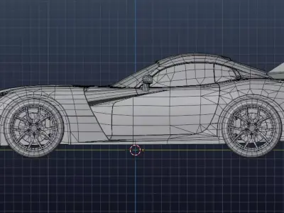 Stylized Racing Sports Car Low-poly 3D model