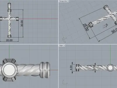 rope cross model 693 3D print model