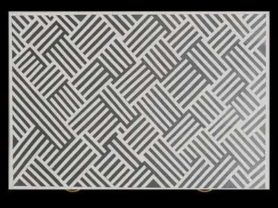 Black Stripe Coffee Table Low-poly 3D model