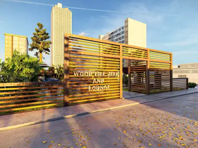Restaurant Street Food Wood Fire Complex 3D model