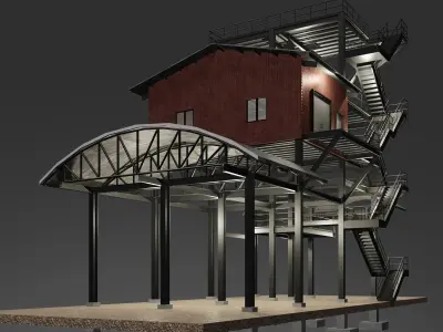 Industrial building-002 3D model