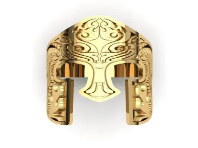 Helmet medieval ring  3D print model