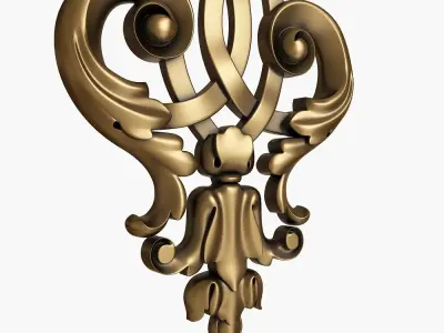 Decor two ornate gold wall sconces 3D model