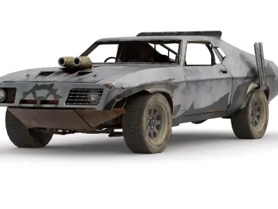 Speed Demon 3D Model Futuristic Hypercar Design Low-poly 3D model