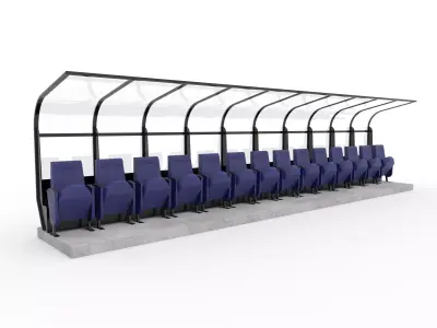 Soccer Bench 06 3D model