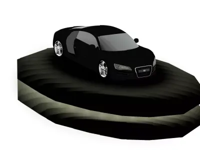 Black Audi R8 Car 3D print model