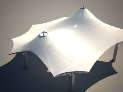 Membrane Tent Roof Low-poly 3D model