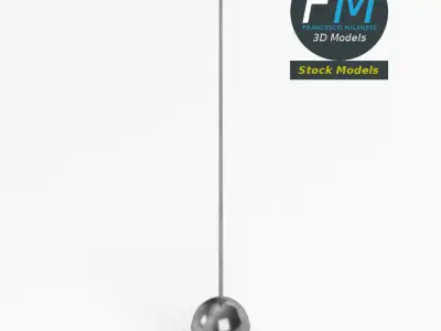 Italian foil fencing sword 3D model