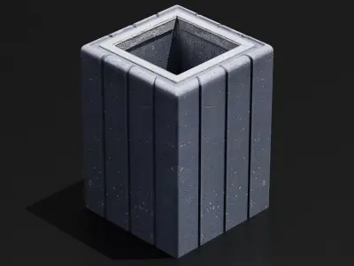 Blender Assets - Trash Can Free low-poly 3D model