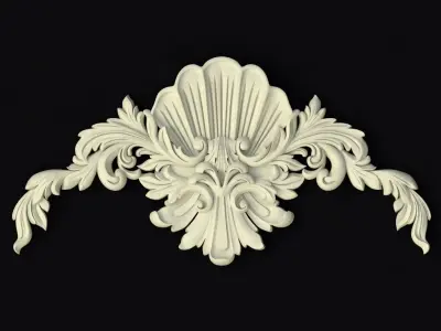 Central decor ornament for furniture 3D model 654