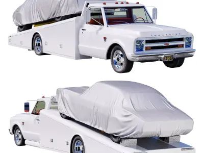 Chevrolet C30 1967 ramp truck 3D model