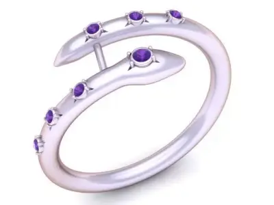 Snake Wrap Ring 3D print model