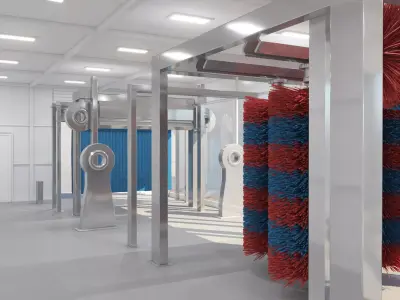 Tunnel Car Wash 3D model